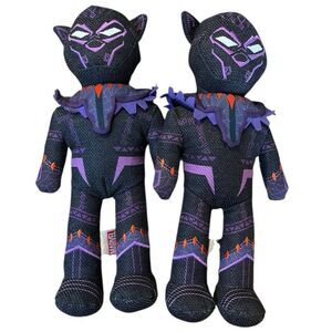 Marvel World of Wakanda Black Panther Plush Figures NWT Lot of 2